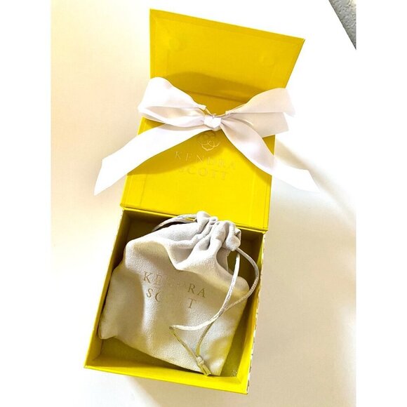 Kendra Scott Sutton Climber Earring Gold Smokey Mix Clear Stones Gift Box Bag - Picture 11 of 13